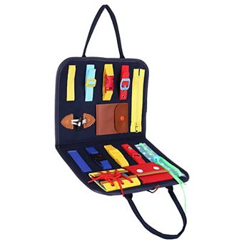 Kids Busy Board Sensory Activity Toy Montessori Learning Board for Toddlers Ages 1-6