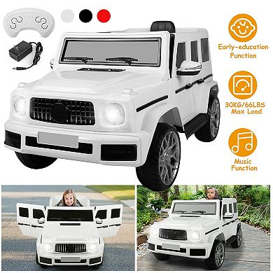 Kids Electric Ride On SUV Car w/ Remote Control, Music, Lights & Adjustable Speed