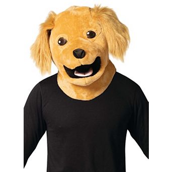 Brown Dog Mask Headpiece, one size, fake fur