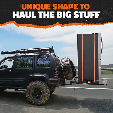 Mockins 40"x40"x6" Square Trailer Hitch Rack with 30 Cu.Ft. Square Cargo Bag and Cargo Carrier