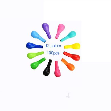 Assorted Latex Balloons 100 pcs 12” for Birthday, Wedding & Holiday Party Decorations
