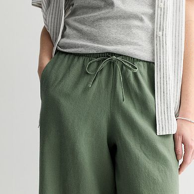 Women's Sonoma Goods For Life® Mid Rise Linen Pants