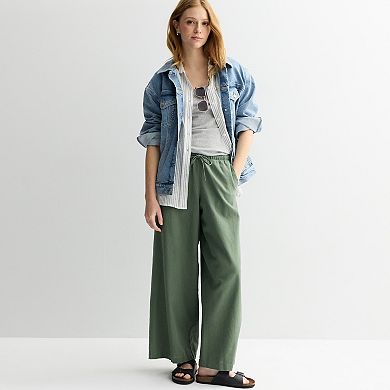 Women's Sonoma Goods For Life® Mid Rise Linen Pants