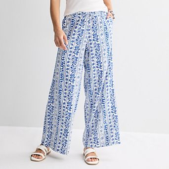 Women's Sonoma Goods For Life® Mid Rise Linen Pants