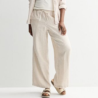 Women's Sonoma Goods For Life® Mid Rise Linen Pants