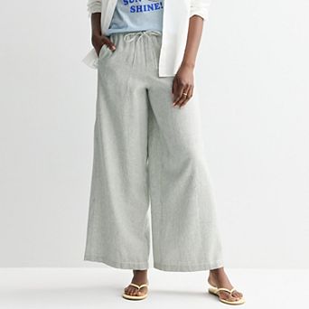 Women's Sonoma Goods For Life® Mid Rise Linen Pants