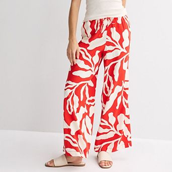Women's Sonoma Goods For Life® Mid Rise Linen Pants