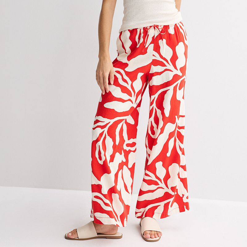 Women's Sonoma Goods For Life® Mid Rise Linen Pants,