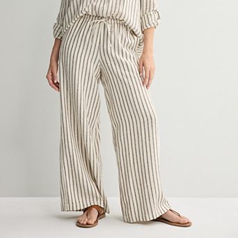 Women's Sonoma Goods For Life® Mid Rise Linen Pants