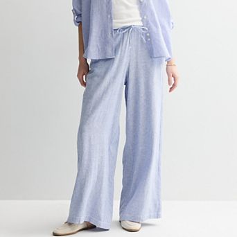 Petite Sonoma Goods For Life® Mid Rise Linen Blend Pants