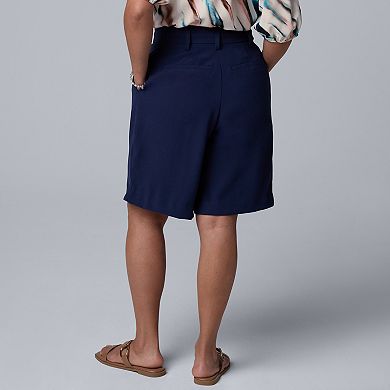 Plus Size Simply Vera Vera Wang Drawcord Drapey Shorts