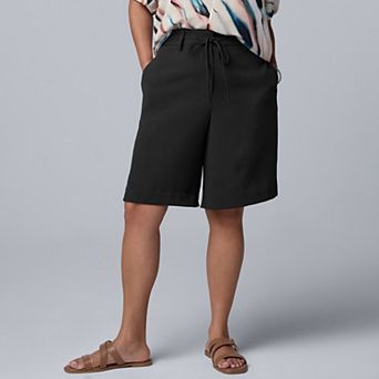 Plus Size Simply Vera Vera Wang Drawcord Drapey Shorts