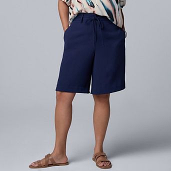 Plus Size Simply Vera Vera Wang Drawcord Drapey Shorts