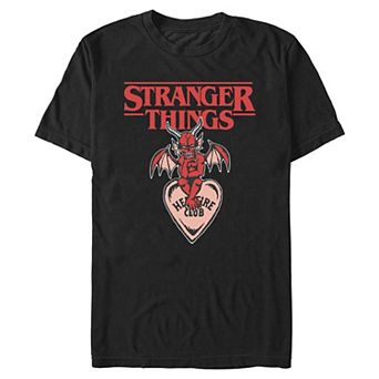Men's Stranger Things Hellfire Love Club Graphic Tee