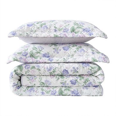 Laura Ashley Oliviette Floral Reversible Quilt Set