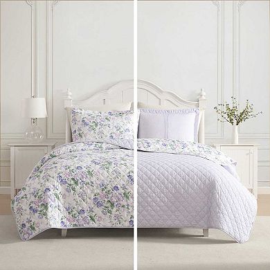 Laura Ashley Oliviette Floral Reversible Quilt Set