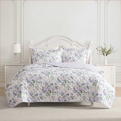 Laura Ashley Oliviette Floral Reversible Quilt Set