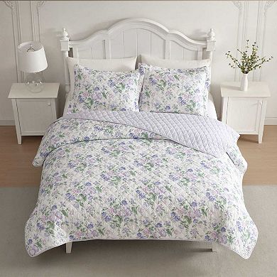 Laura Ashley Oliviette Floral Reversible Quilt Set