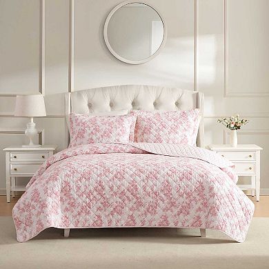 Laura Ashley Bouquet Toile Reversible Quilt Set