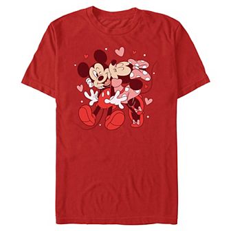 Men's Disney's Mickey & Minnie Mouse Kiss Graphic Tee