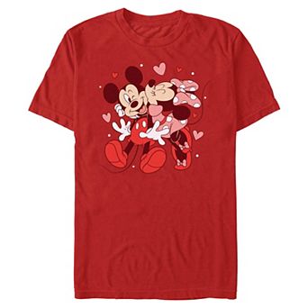 Men's Disney's Mickey & Minnie Mouse Kiss Graphic Tee