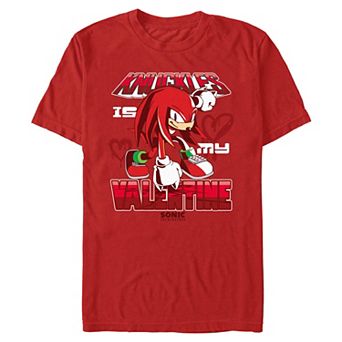 Men's Sonic the Hedgehog Knuckles Is My Valentine Graphic Tee