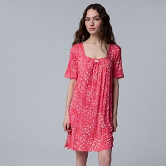 Women's Simply Vera Vera Wang Cozy Short Sleeve Sleepshirt