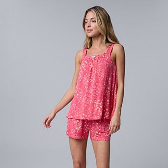 Women's Simply Vera Vera Wang Cozy Pajama Top & Pajama Boxer Set