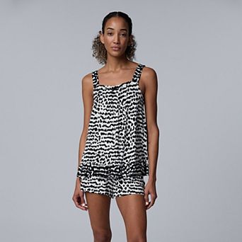 Women's Simply Vera Vera Wang Cozy Pajama Top & Pajama Boxer Set