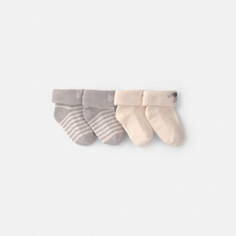 Baby Carter's 2-Pack 'Hello Baby' Foldover Booties