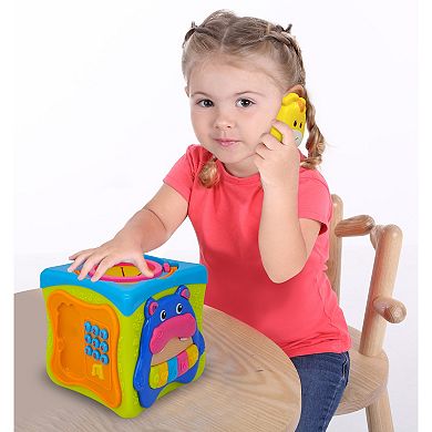 Kiddieland Light & Sound Activity Cube - Music & Animal Themed Interactive Toy