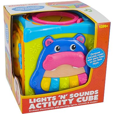 Kiddieland Light & Sound Activity Cube - Music & Animal Themed Interactive Toy