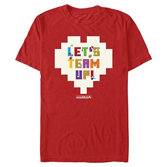 Men's Minecraft Let's Team Up Graphic Tee