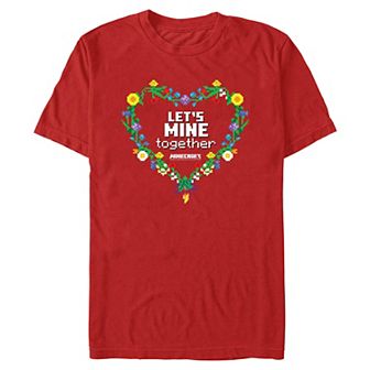 Men's Minecraft Let's Mine Together Graphic Tee