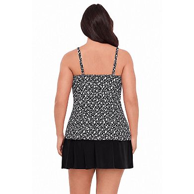 Plus Size Bal Harbour Triple Tier Tankini Swim Top