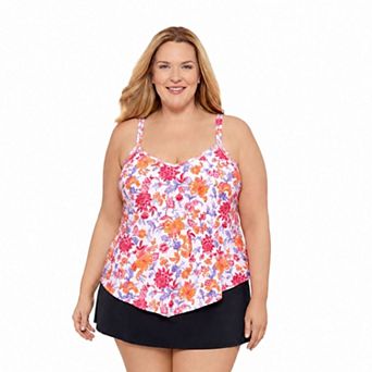 Plus Size Bal Harbour Plus V-Neck Hankini Swim Top