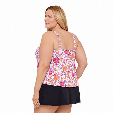 Women's Plus Bal Harbour Plus V-Neck Hankini Swim Top