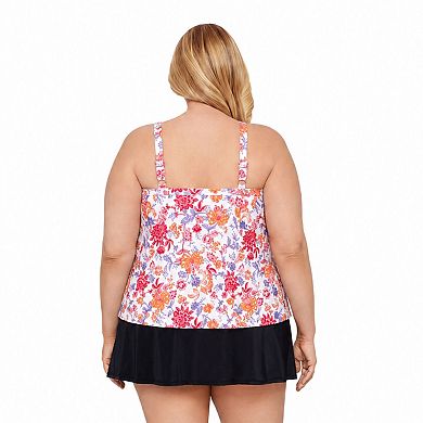 Women's Plus Bal Harbour Plus V-Neck Hankini Swim Top