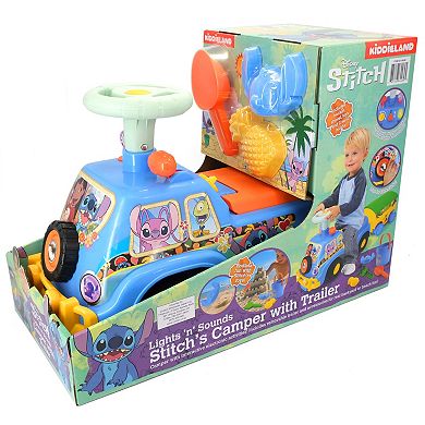 Kiddieland Disney's Mickey Lights N' Sounds Camper & Trailer Ride-On Vehicle
