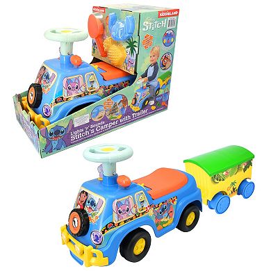 Kiddieland Disney's Mickey Lights N' Sounds Camper & Trailer Ride-On Vehicle