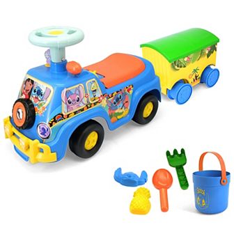 Disney's Stitch Lights N' Sounds Camper & Trailer Foot-To-Floor Vehicle by Kiddieland