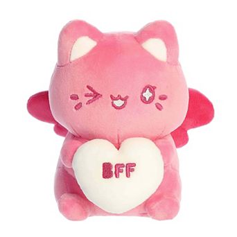 Aurora Small Pink Enchanting Stuffed Animal 7" BFF Candy Heart Meowchi Tasty Peach