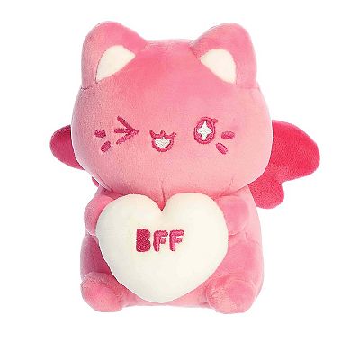 Aurora Small Pink Enchanting Stuffed Animal 7" BFF Candy Heart Meowchi Tasty Peach