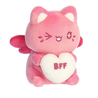 Aurora Small Pink Enchanting Stuffed Animal 7" BFF Candy Heart Meowchi Tasty Peach