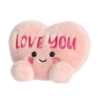 Aurora Mini Pink Adorable Stuffed Animal 5" Love You Candy Heart Palm Pals
