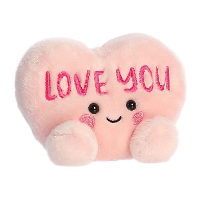 Aurora Mini Pink Adorable Stuffed Animal 5" Love You Candy Heart Palm Pals