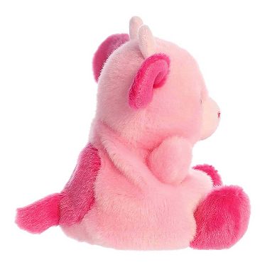 Aurora Mini Adorable Stuffed Animal 5" Blossom Pink Cow Palm Pals