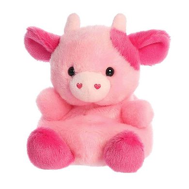 Aurora Mini Adorable Stuffed Animal 5" Blossom Pink Cow Palm Pals
