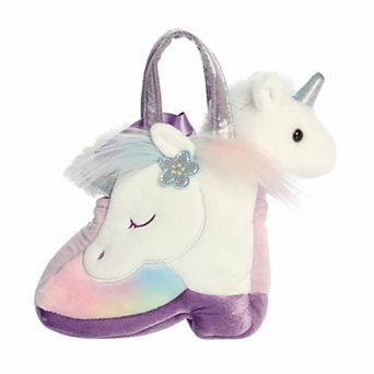 Aurora Small Purple Fashionable Stuffed Animal 7.5" Rainbow Unicorn Boot Fancy Pals