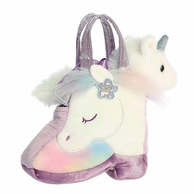 Aurora Small Purple Fashionable Stuffed Animal 7.5" Rainbow Unicorn Boot Fancy Pals